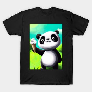 Panda with Ice Cream T-Shirt